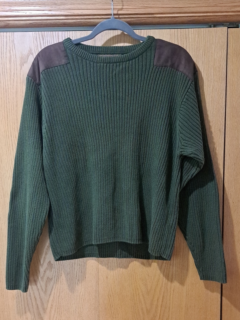 Duck Head Expedition Ribbed Knit Shoulder And Elbow Patch Sweater